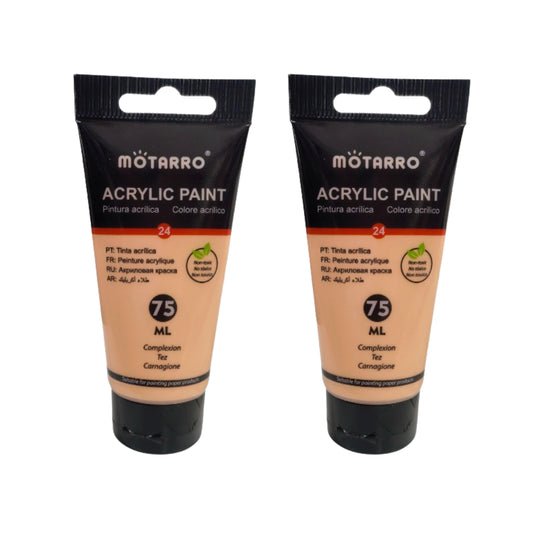 Motarro Acrylic Paint 75ml - 2 Pack - Complexion