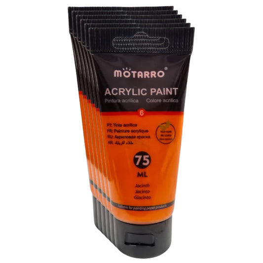 Motarro - Acrylic Paint - 75ml - 6 Pack - Jacinth