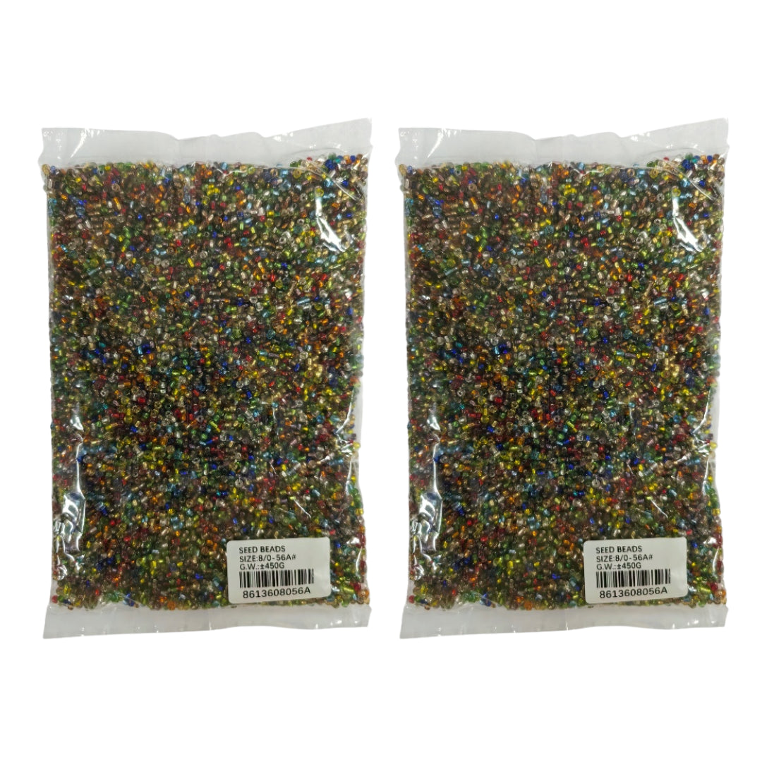 Seed Beads 450g - 2 Pack - Medium Colorful