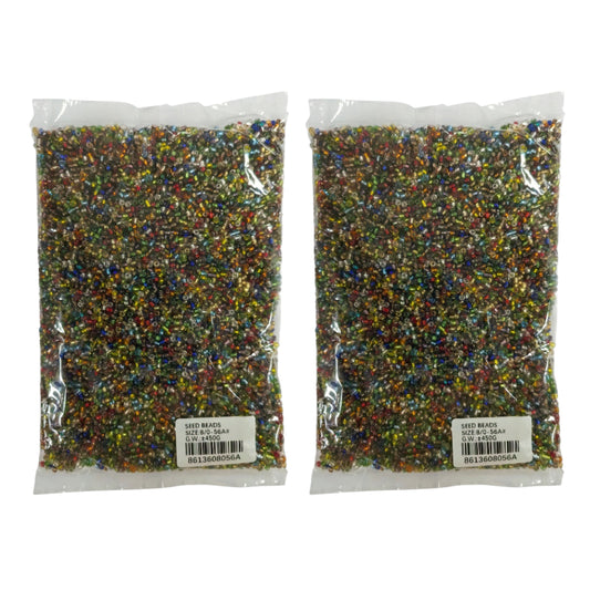 Seed Beads 450g - 2 Pack - Medium Colorful