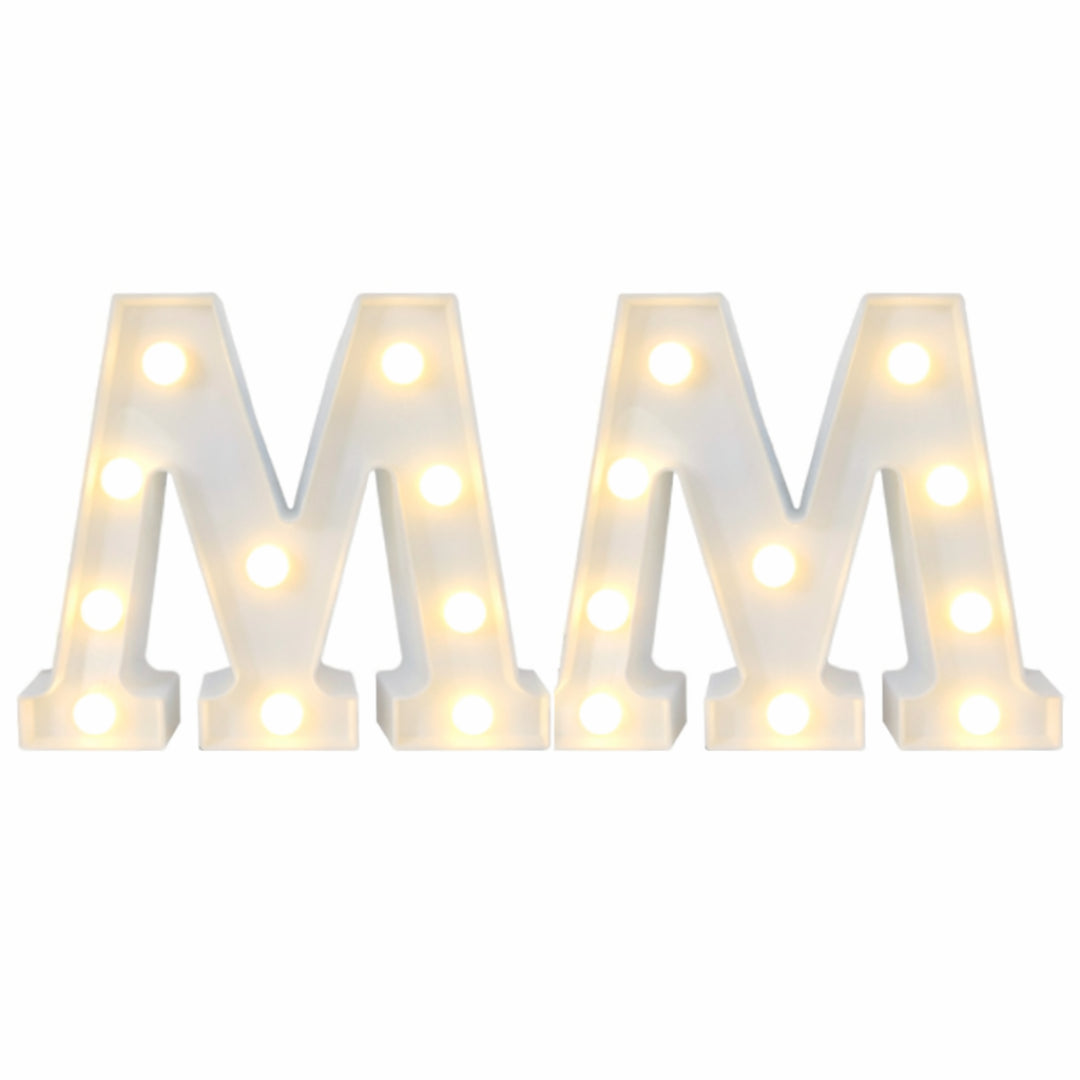 Motarro Led Letter Light 22cm - 2 Pack - White Letter M