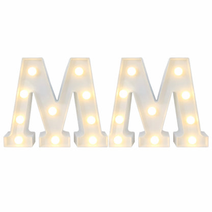 Motarro Led Letter Light 22cm - 2 Pack - White Letter M