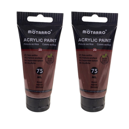 Motarro Acrylic Paint 75ml - 2 Pack - Brown