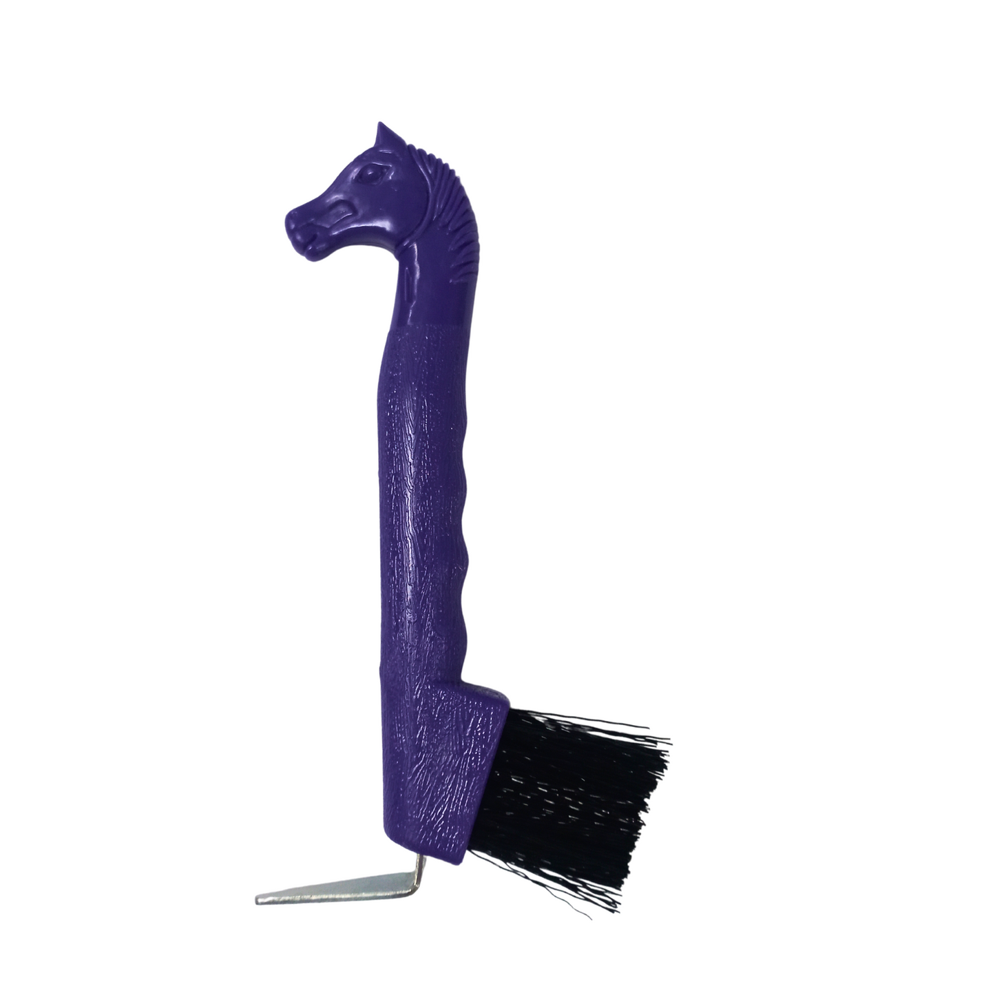 Horse Hoof Pick with Brush - Purple