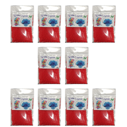 Growing Water Crystal Beads - 10 Pack - Red