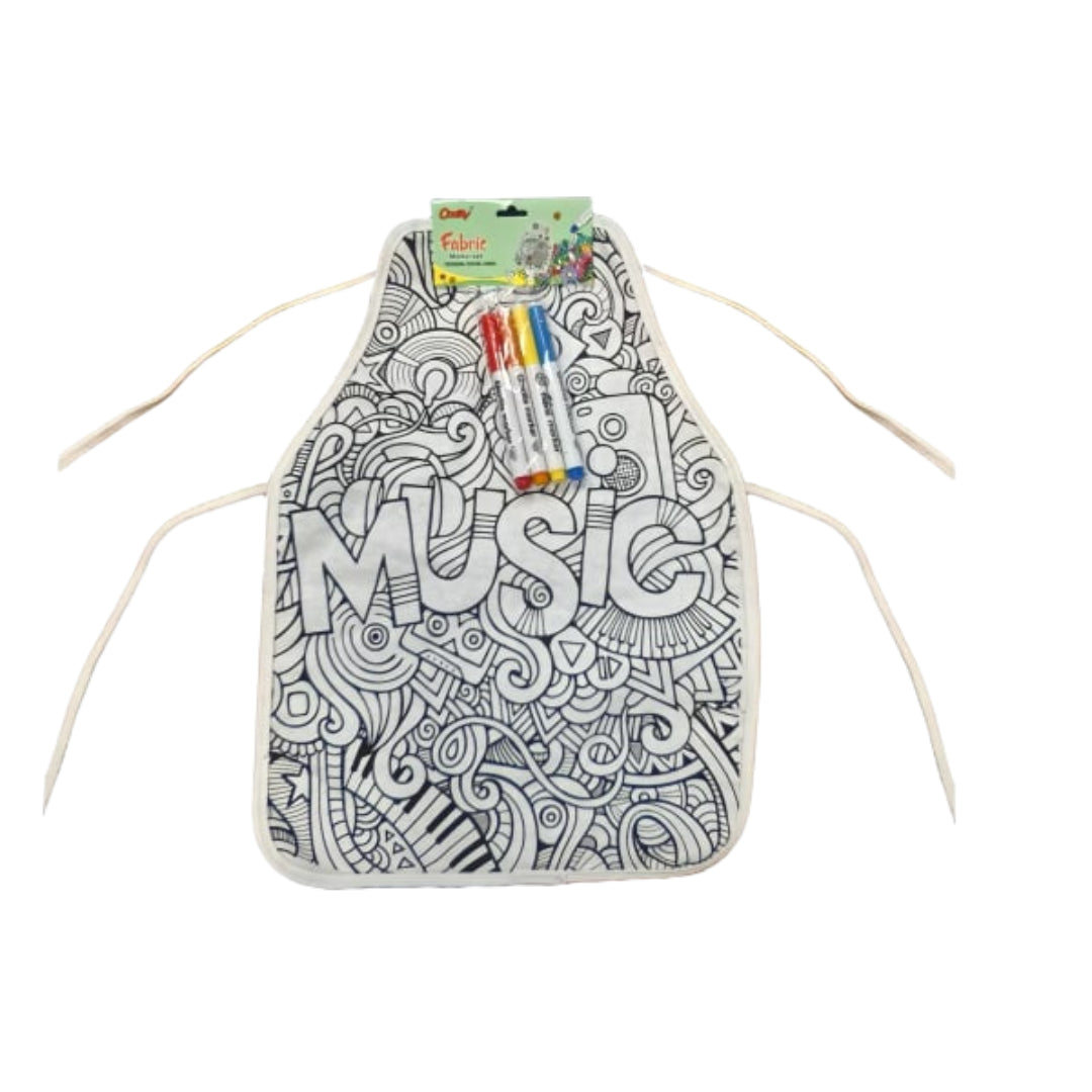 Fabric Apron With Fabric Markers