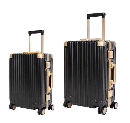 Classic Aluminum Frame Travel Suitcase - 20 inch + 24 inch