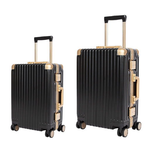 Classic Aluminum Frame Travel Suitcase - 20 inch + 24 inch