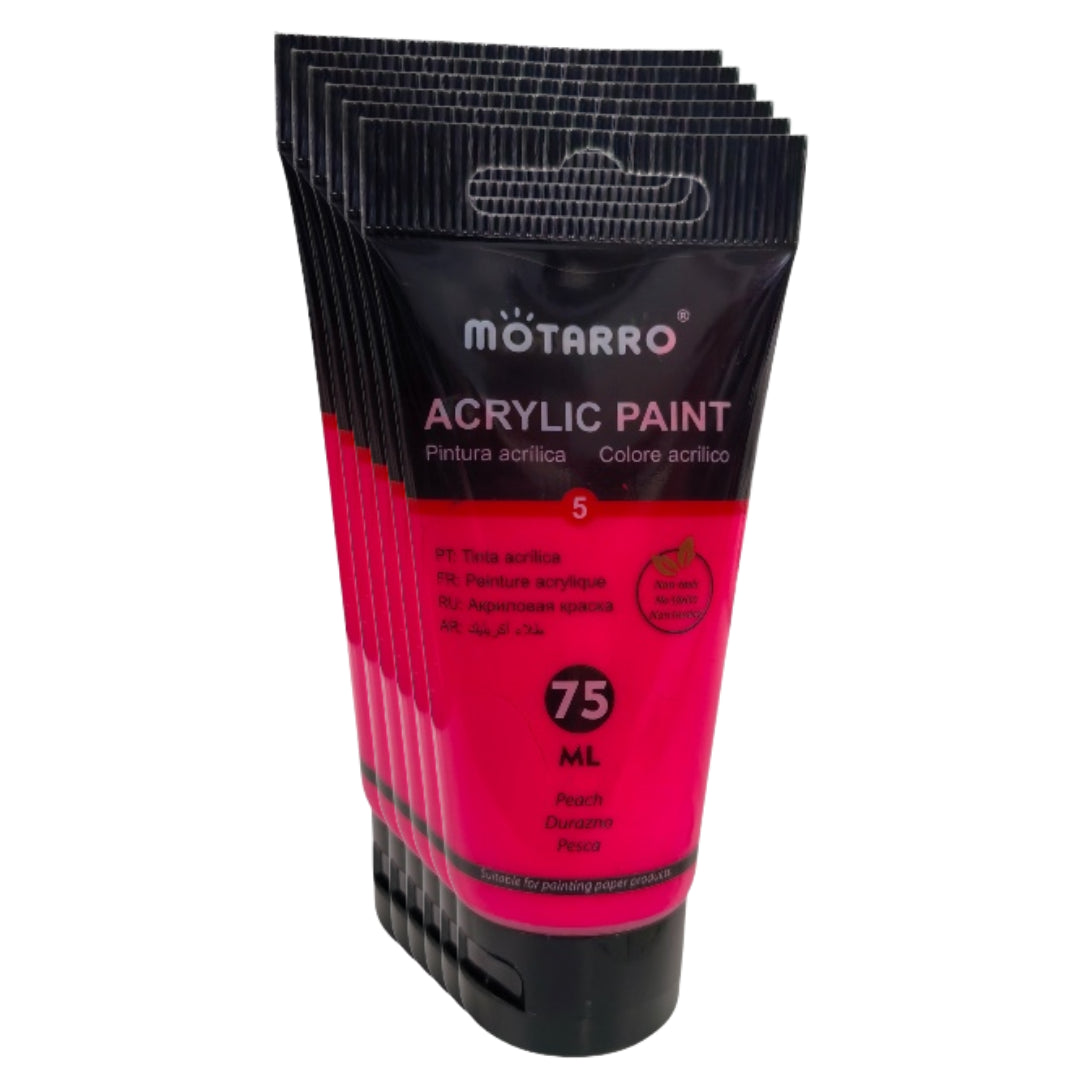 Motarro - Acrylic Paint - 75ml - 6 Pack - Peach
