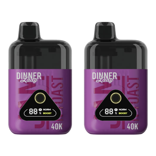 Dinner Lady Rechargeable Vape - Dessert Collection - 40K - 2 Pack - Jam on Toast