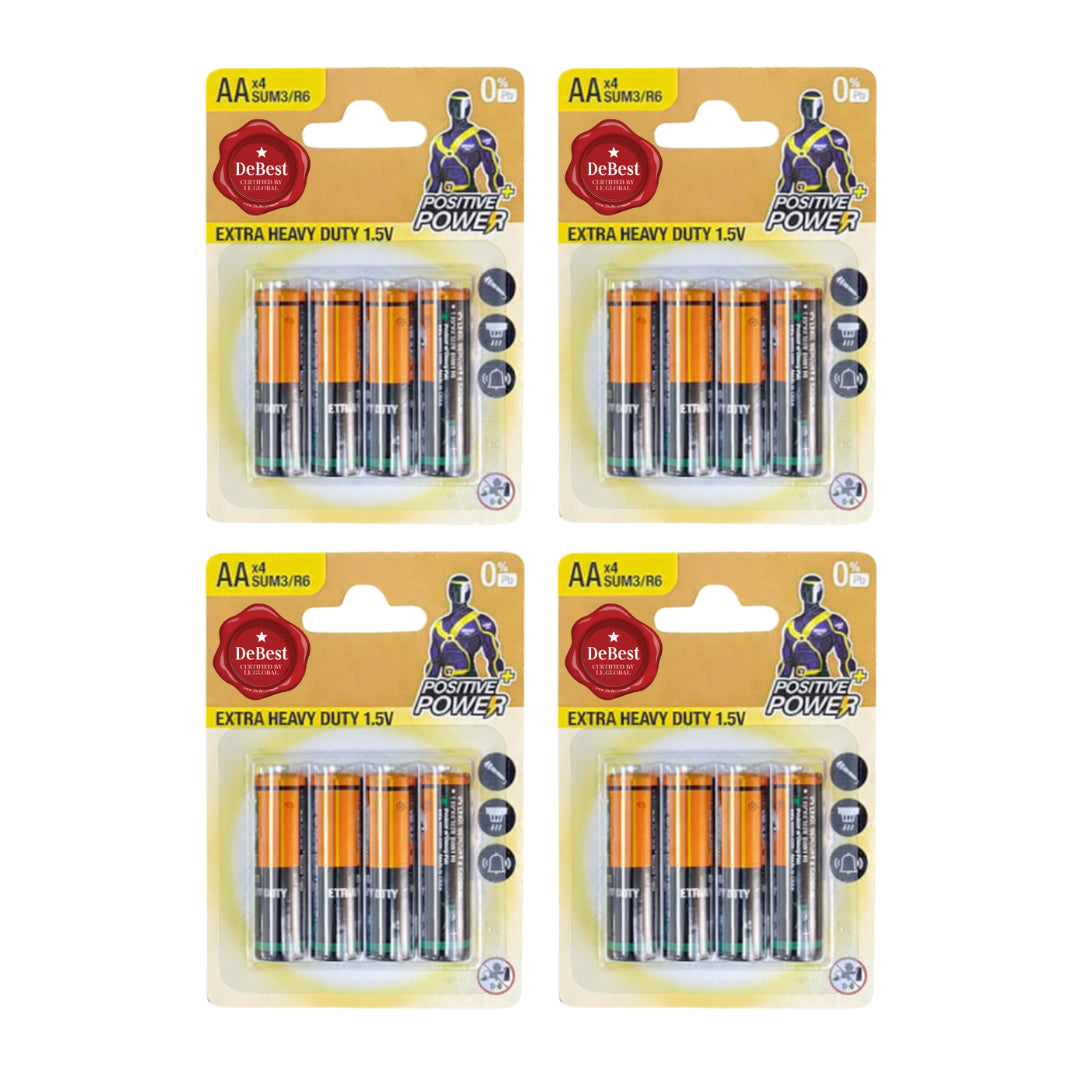 Debest Zinc Chloride AA Penlight Battery 1.5V 4PC - 4 Pack