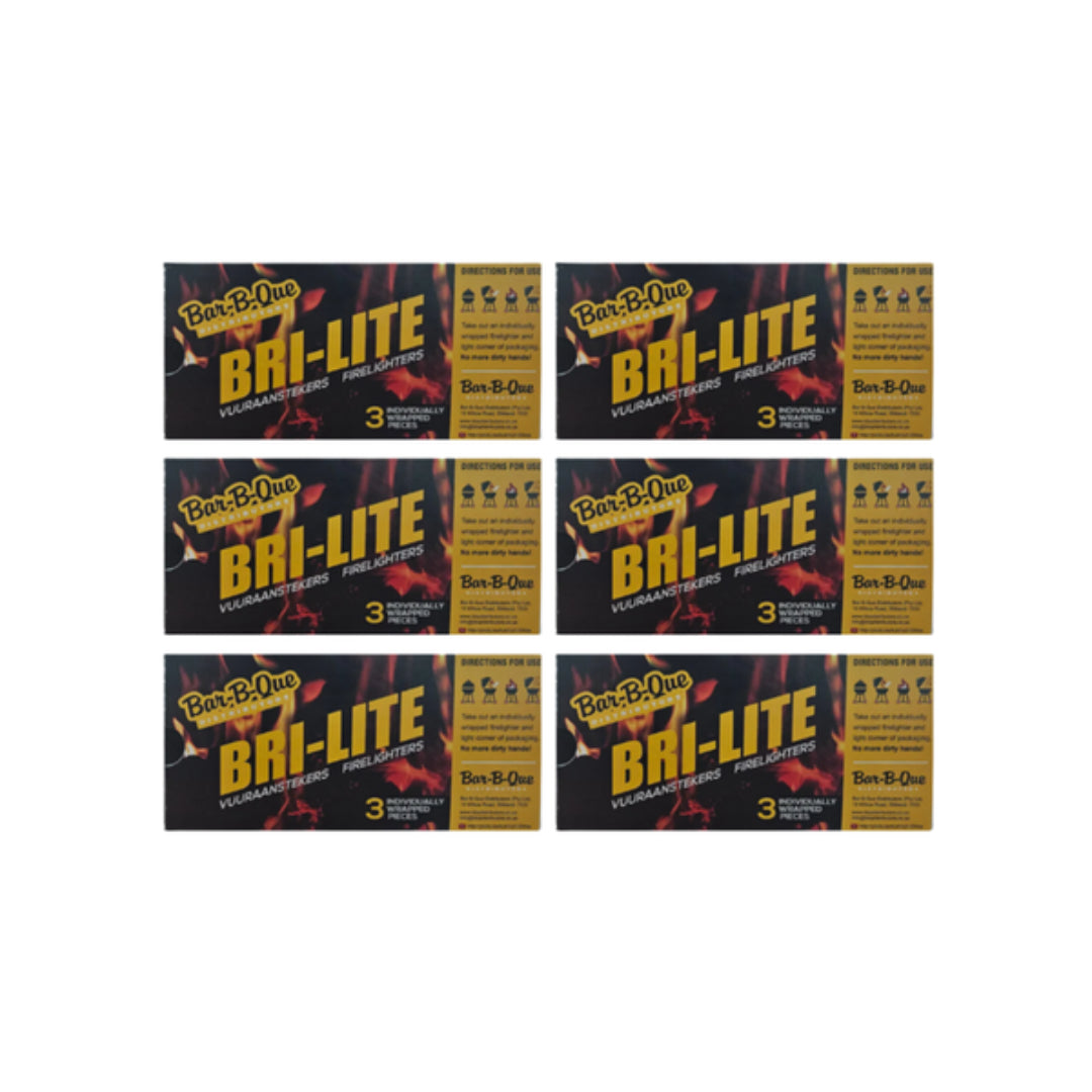 Bri-Lite Individually Wrapped Fire Lighters - 6 Pack - 3 Piece