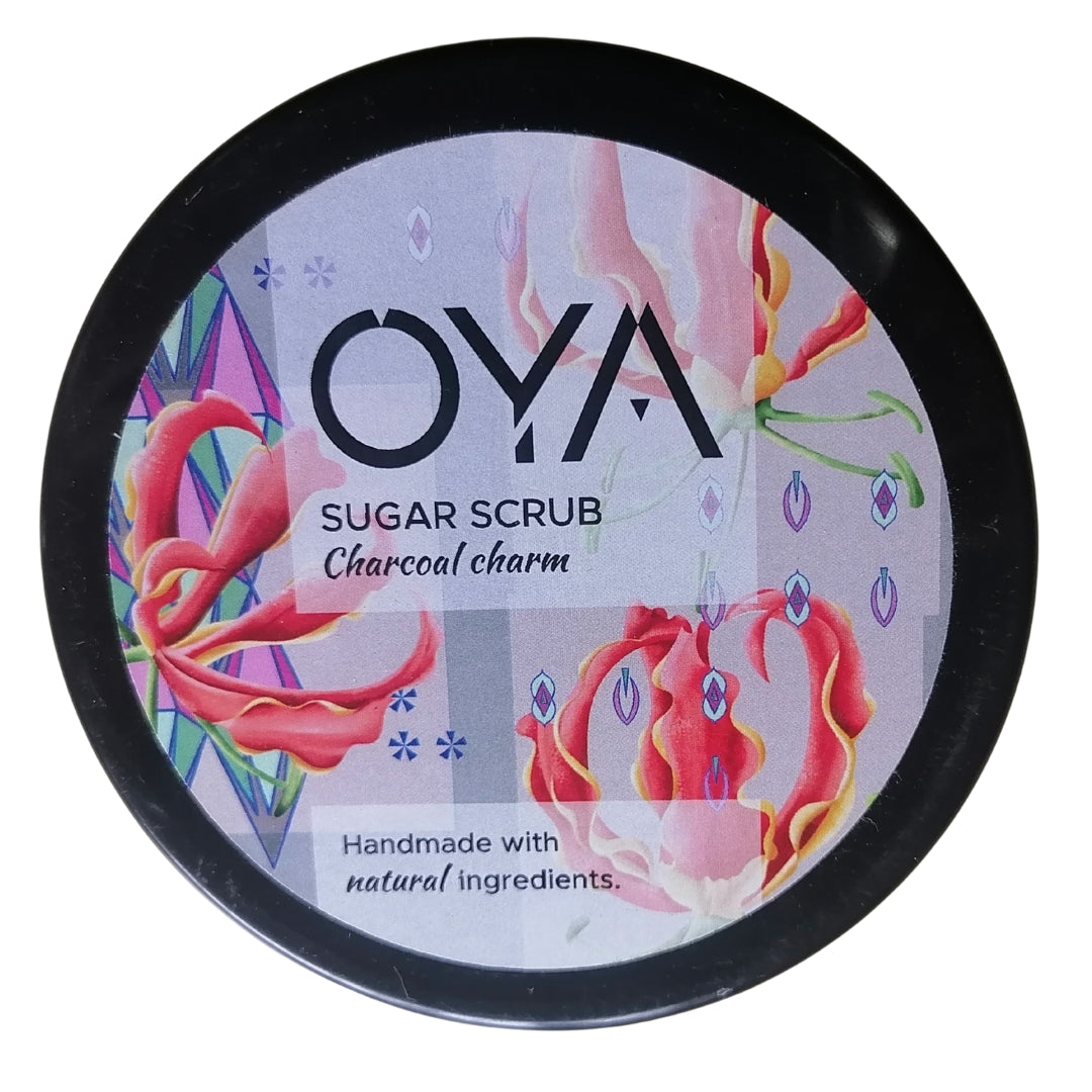 OYA - Sugar Scrub - 175 Gram Tub - Charcoal Charm
