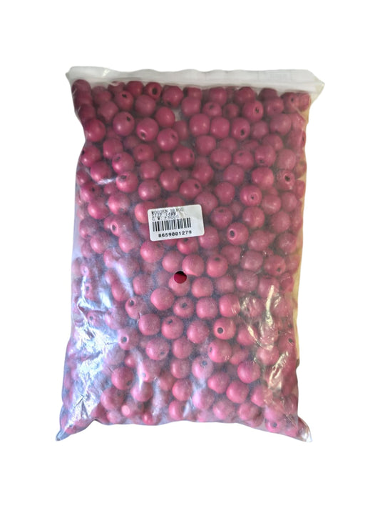 Wooden Beads - 14mm - +- 500 Gram Pack - Pink