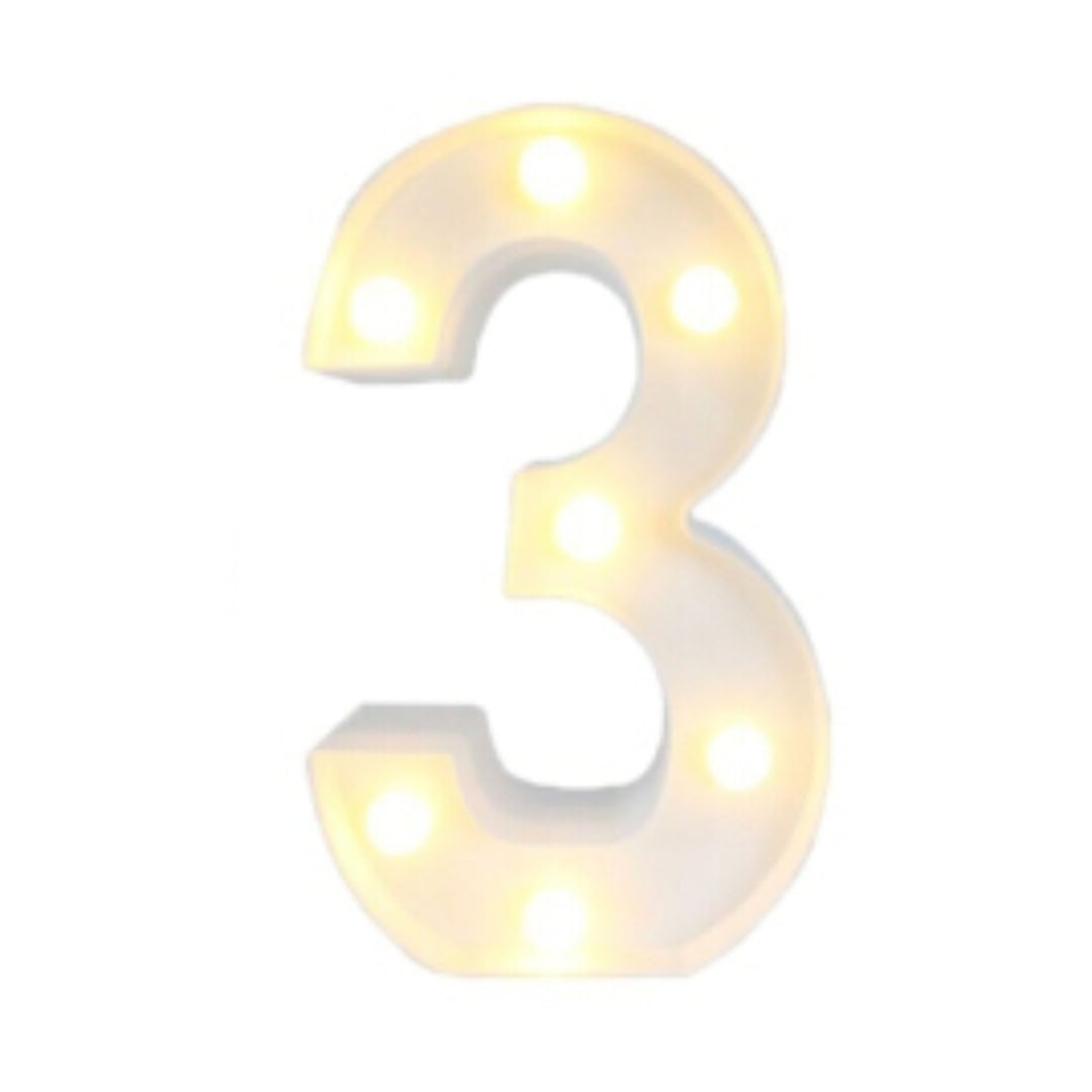 Motarro Led Numbers Light 22cm - Number 3