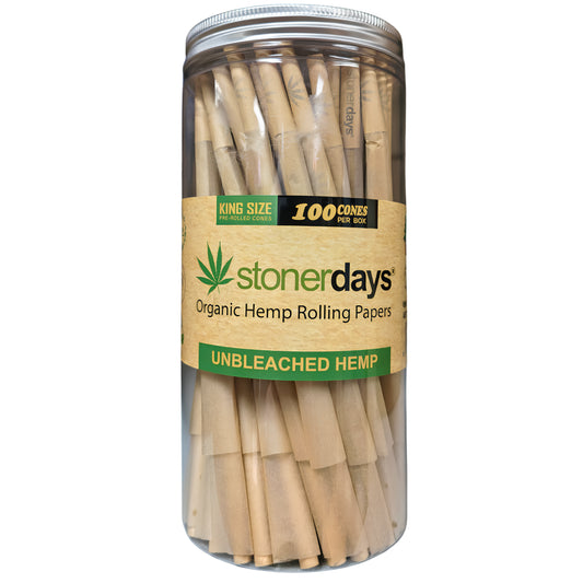 Stoner Days - King Size Pre-rolled Cones - 100 Piece Tub