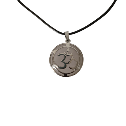 Earth Stone Collection - Om Symbol Rose Quarts Stone Necklace