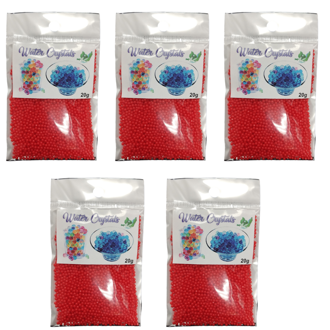 Growing Water Crystal Beads - 5 Pack - Red