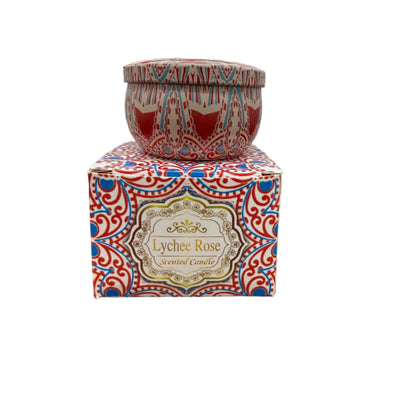 Artisan Soy Wax Scented Tin Candle - Lychee Rose
