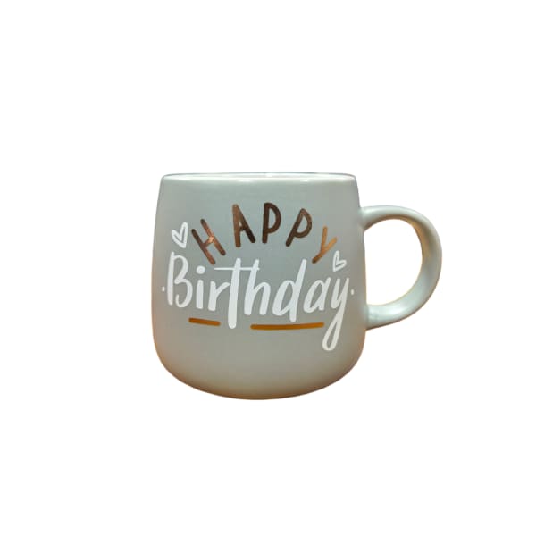 Ceramic Mug - Happy Birthday - Grey