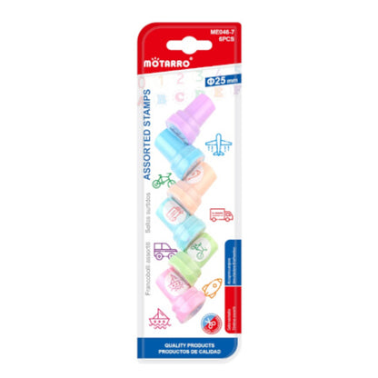 Motarro Assorted Stamps 25mm 6PCS - Transport