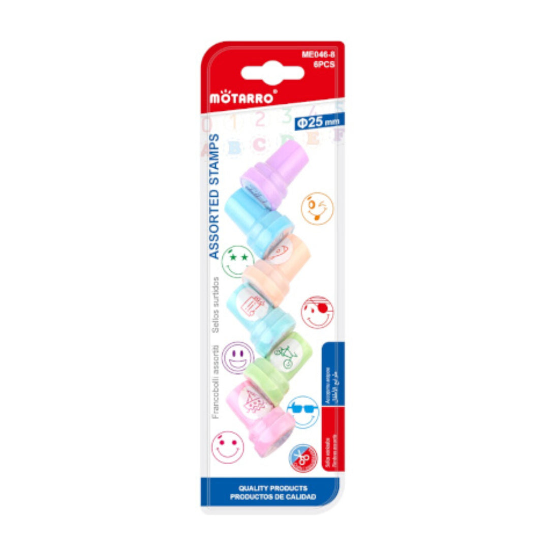 Motarro Assorted Stamps 25mm 6PCS - Smiley Face