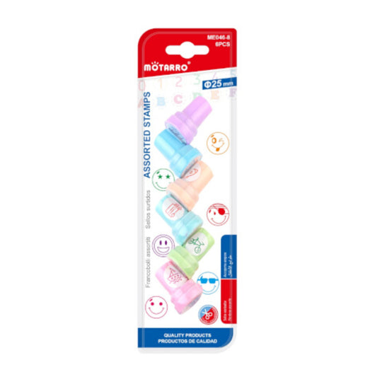 Motarro Assorted Stamps 25mm 6PCS - Smiley Face