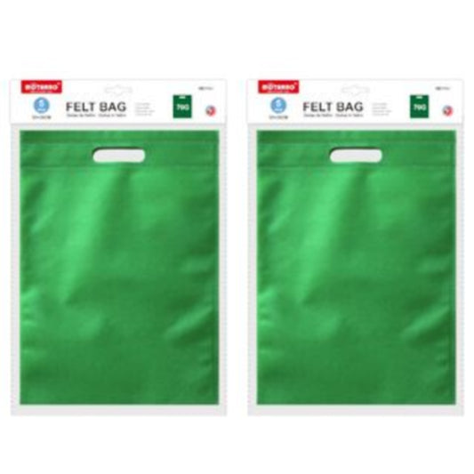 Motarro Felt Bag 25x30cm 70g 5PCS - 2 Pack - Green