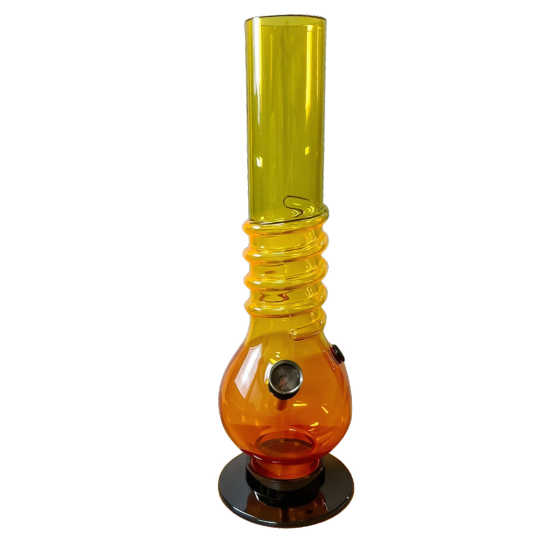 Acrylic Water Bong Rasta Color 26cm - Round