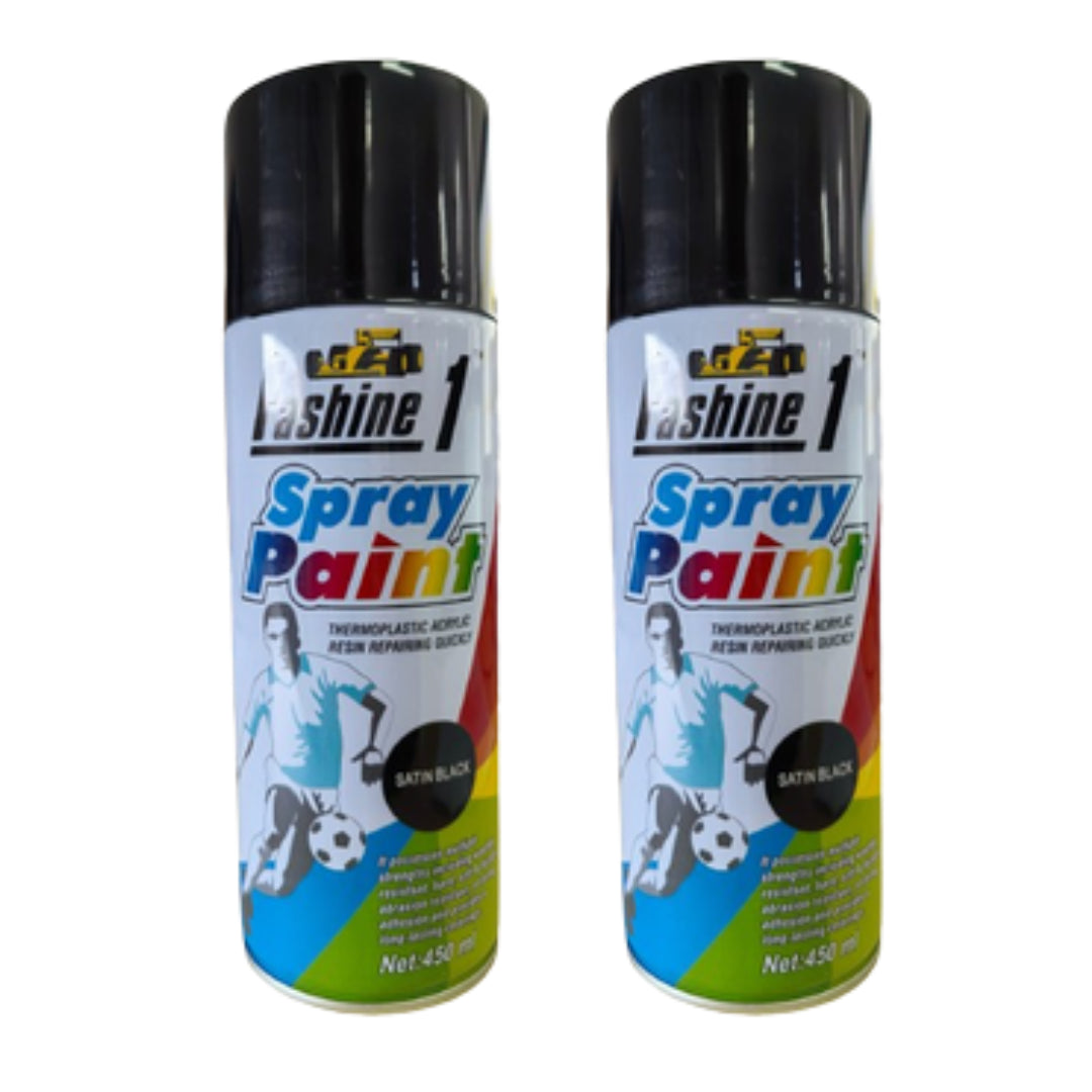 Fashine 1 Spray Paint 450ml - 2 Pack - Satin Black
