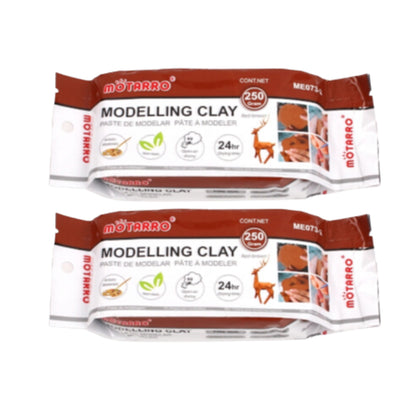 Motarro Modelling Clay 250g - 2 Pack - Red Brown