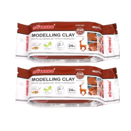 Motarro Modelling Clay 250g - 2 Pack - Red Brown