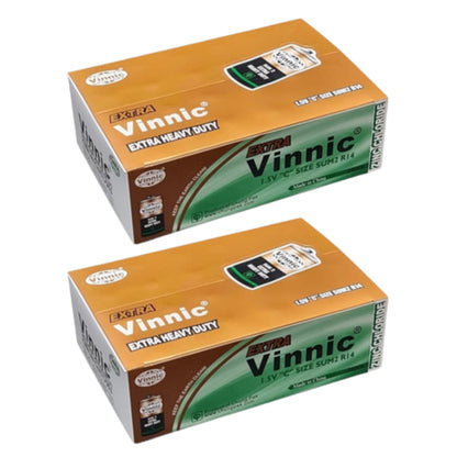 Vinnic Zinc Chloride C Battery 1.5V Box of 24 - 2 Pack