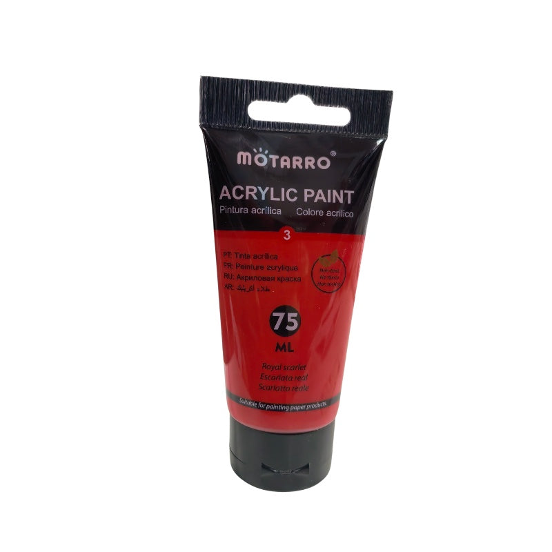 Motarro - Acrylic Paint - 75ml - Royal Scarlet