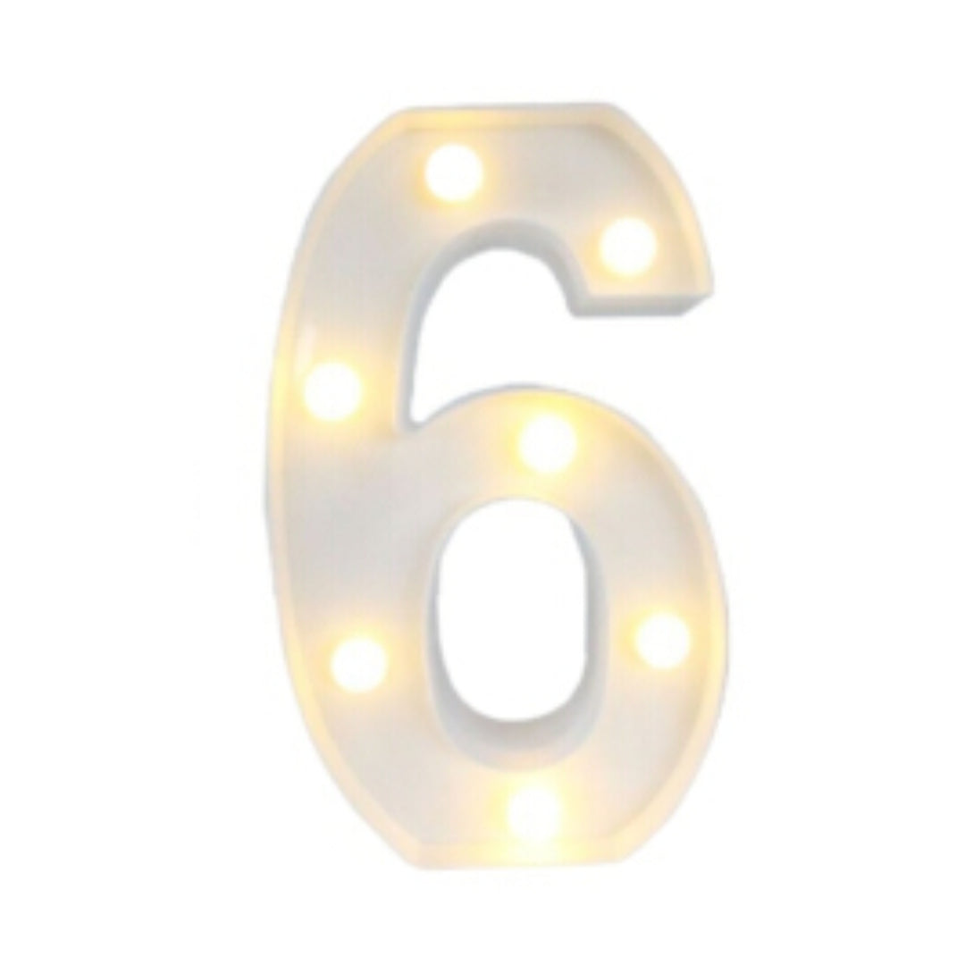Motarro Led Numbers Light 22cm - Number 6