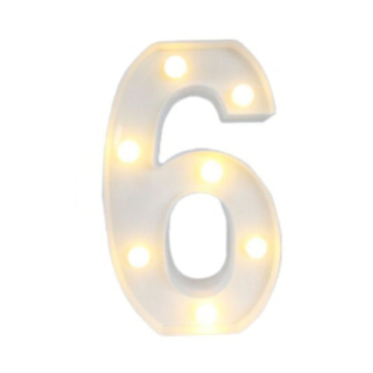 Motarro Led Numbers Light 22cm - Number 6