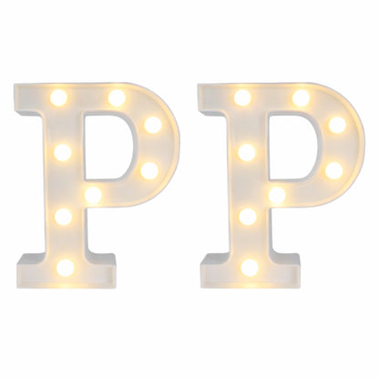 Motarro Led Letter Light 22cm - 2 Pack - White Letter P
