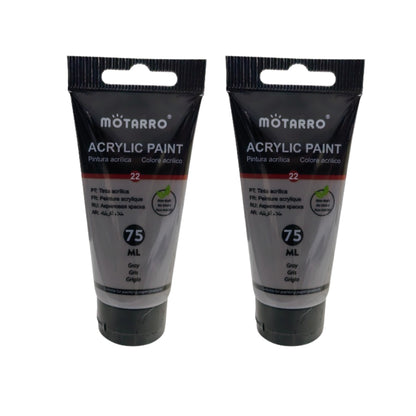 Motarro Acrylic Paint 75ml - 2 Pack - Gray