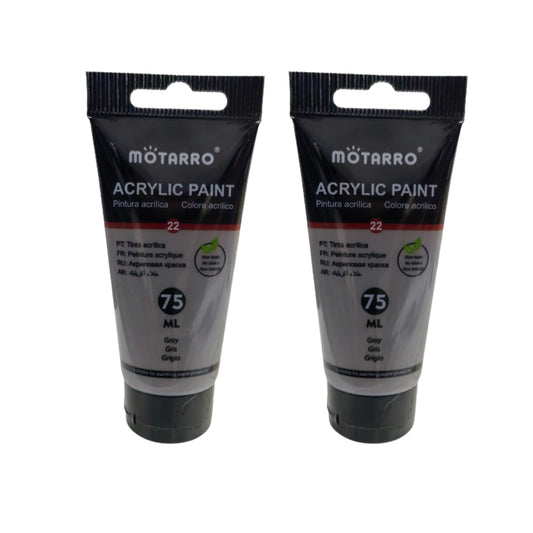 Motarro Acrylic Paint 75ml - 2 Pack - Gray
