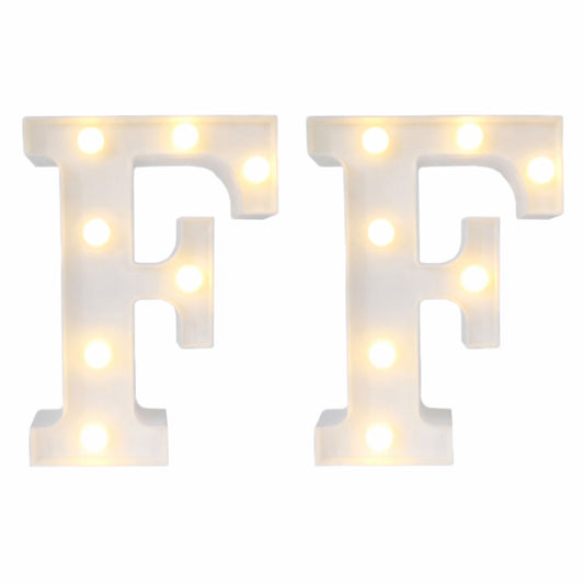 Motarro Led Letter Light 22cm - 2 Pack - White Letter F