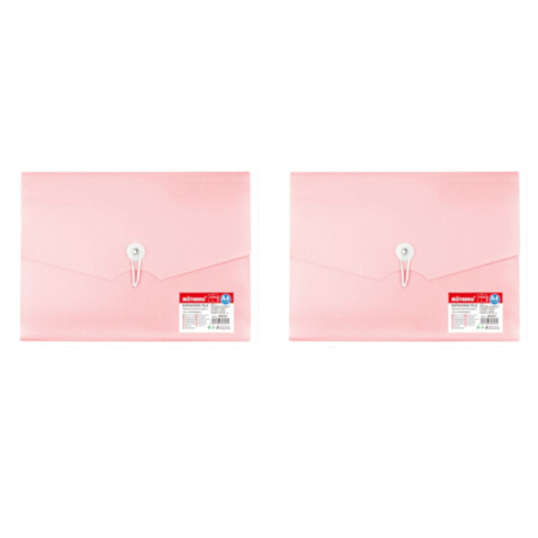 Motarro Expanding File A4 - 2 Pack - Light Pink