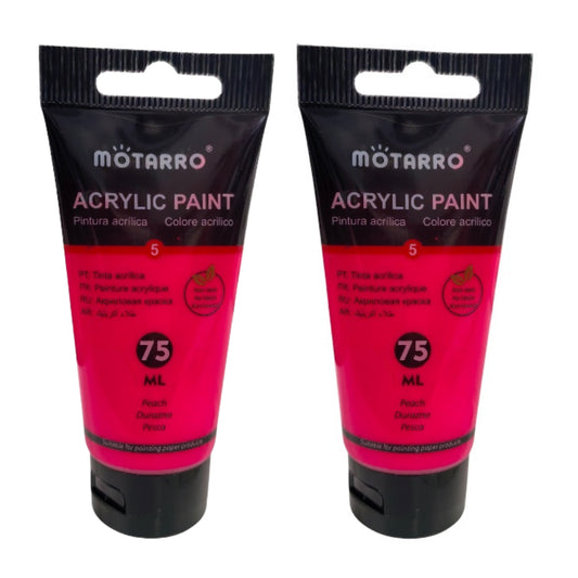 Motarro Acrylic Paint 75ml - 2 Pack - Peach