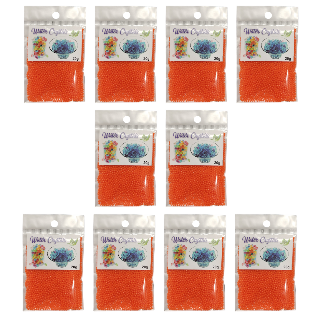 Growing Water Crystal Beads - 10 Pack - Orange