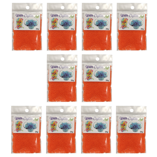 Growing Water Crystal Beads - 10 Pack - Orange