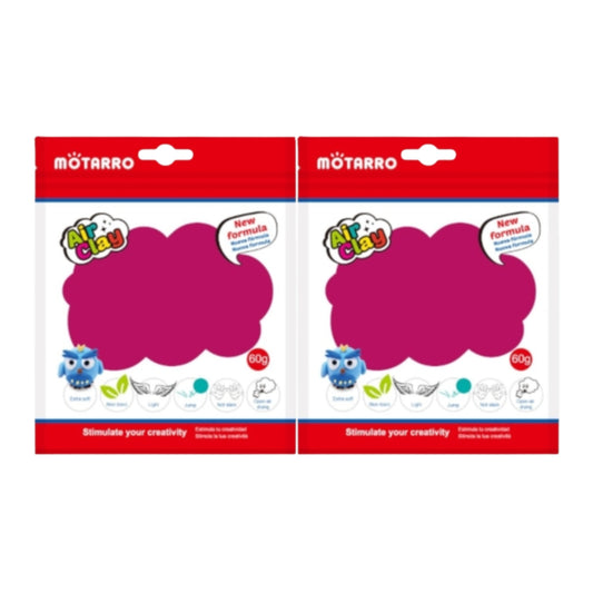 Motarro Air Clay 60g - Dark Pink 2 Pack