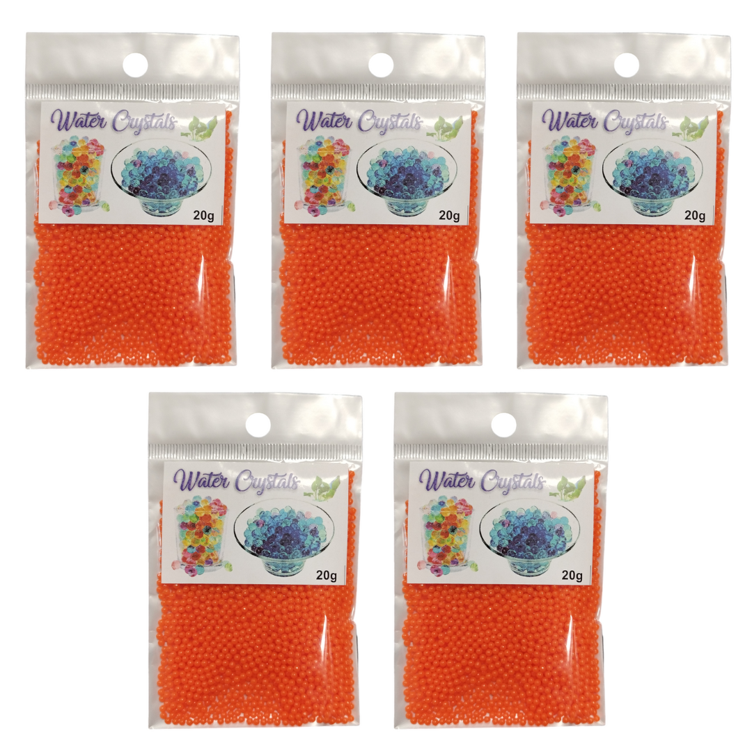 Growing Water Crystal Beads - 5 Pack - Orange
