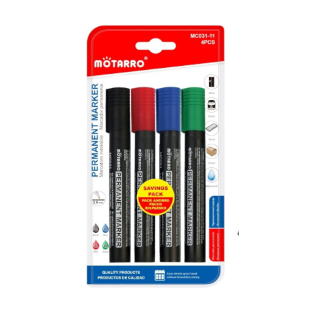 Motarro Permanent Marker 3mm - 4PCS