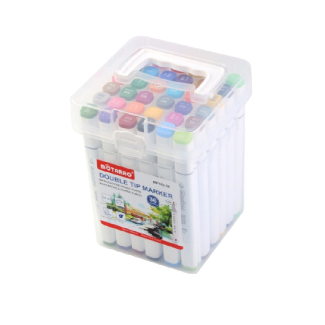 Motarro Double Tip Marker 6.0mm And 1.0mm - 36 Colours