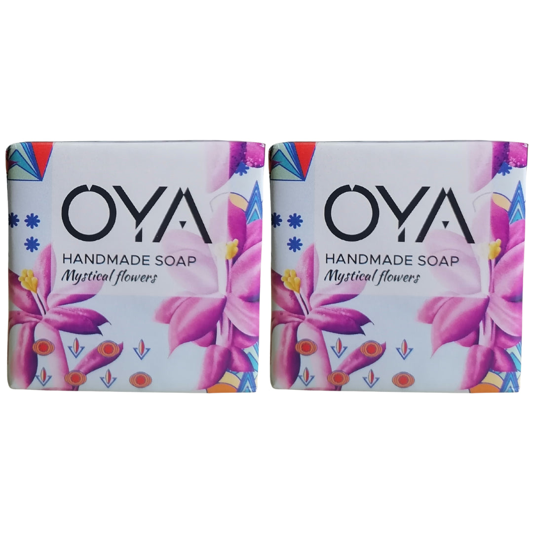 Oya Homemade Soap 100G Bar - 2 Pack - Mystical Flowers