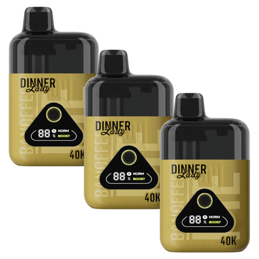 Dinner Lady Rechargeable Vape - Dessert Collection - 40K - 3 Pack - Banoffee Pie